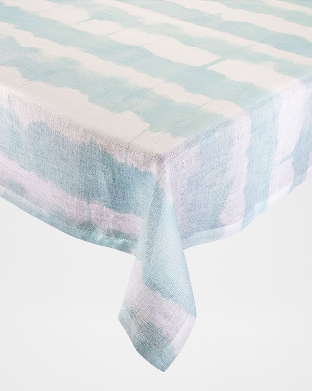 Watercolor Stripe Tablecloth, 54" x 126"